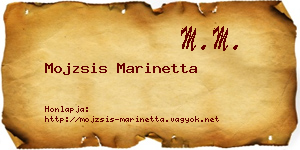 Mojzsis Marinetta névjegykártya